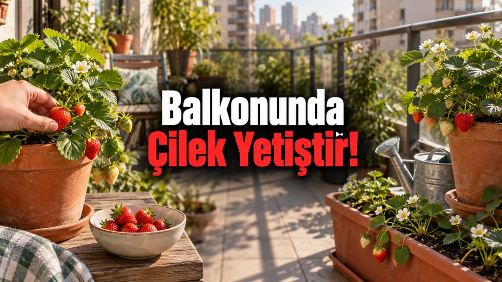 Balkonda ve Saksıda Çilek Yetiştiriciliği